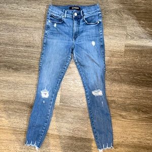 Express distressed jeggings